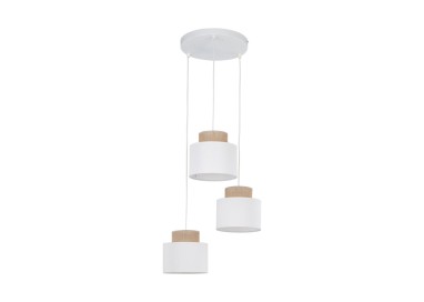 Suspension Duo 3 lumières – blanc – en métal – style moderne