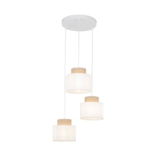 Suspension Duo 3 lumières – blanc – en métal – style moderne