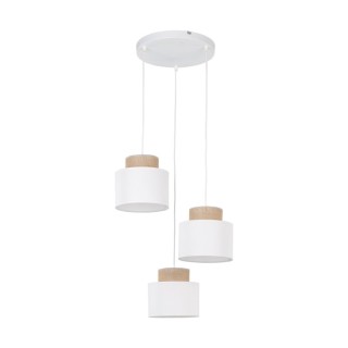 Suspension Duo 3 lumières – blanc – en métal – style moderne