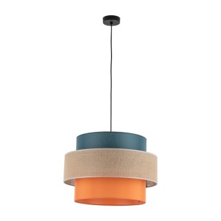 Suspension Trio 1 lumière – noir – en plastique – style moderne