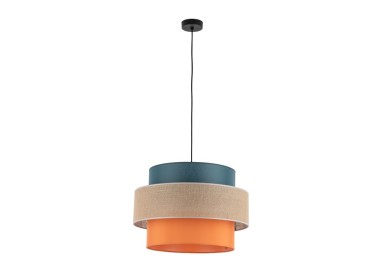 Suspension Trio 1 lumière – noir – en plastique – style moderne