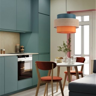 Suspension Trio 1 lumière – noir – en plastique – style moderne