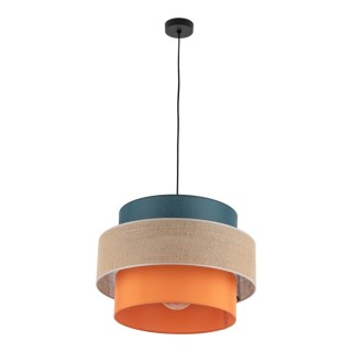 Suspension Trio 1 lumière – noir – en plastique – style moderne