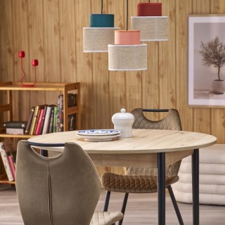 Suspension Duo 3 lumières – noir – en métal – style moderne