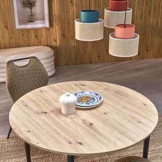 Suspension Duo 3 lumières – noir – en métal – style moderne