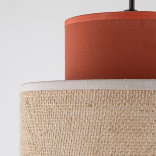 Suspension Duo 1 lumière – noir – en plastique – style moderne