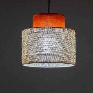 Suspension Duo 1 lumière – noir – en plastique – style moderne