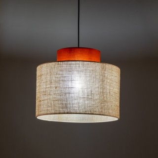 Suspension Duo 1 lumière – noir – en plastique – style moderne