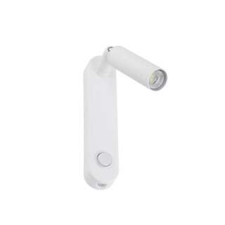 Lampe à poser Enzo 1 lumière – blanc – en métal – style moderne et loft