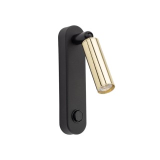 Lampe à poser Enzo 1 lumière – doré & noir – en métal – style moderne et loft