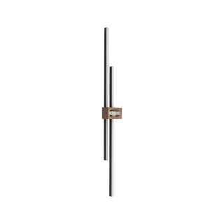Applique murale Flash 2 lumières – noix & noir – en bois – style moderne et loft