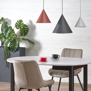 Suspension Cono 3 lumières – noir – en métal – style moderne