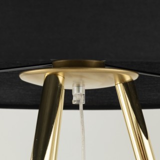 Lampadaire Umberto 1 lumière – doré & noir – en métal – style moderne et loft