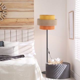 Lampadaire Trio – noir – en métal – style moderne