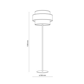 Lampadaire Trio – noir – en métal – style moderne