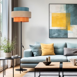 Lampadaire Trio – noir – en métal – style moderne