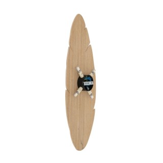 Applique murale Hoja 4 lumières – noix & noir – en métal et bois – style moderne