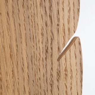 Applique murale Hoja 4 lumières – noix & noir – en métal et bois – style moderne