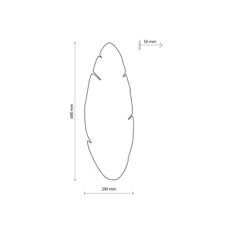 Applique murale Hoja 4 lumières – noix & noir – en métal et bois – style moderne