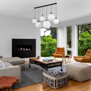 Suspension Esme 6 lumières – noir – en métal – style moderne et chic