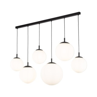 Suspension Esme 6 lumières – noir – en métal – style moderne et chic