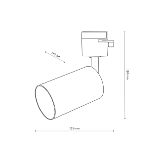 Spot sur rail Tracer – blanc – en métal – style moderne et loft