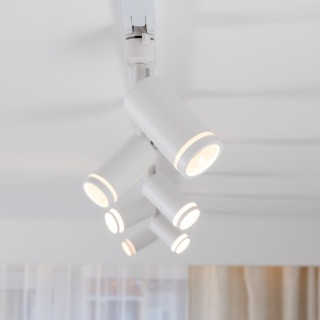 Spot sur rail Tracer – blanc – en métal – style moderne et loft