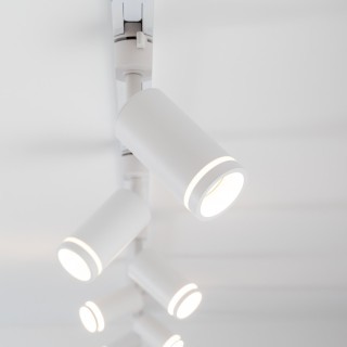 Spot sur rail Tracer – blanc – en métal – style moderne et loft