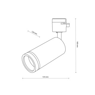 Spot sur rail Tracer – blanc – en métal – style moderne et loft