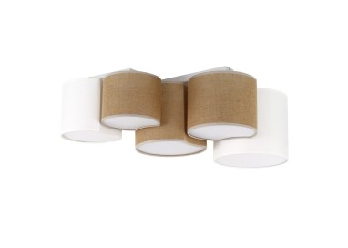 Plafonnier Mona 5 lumières – blanc – en métal – style scandinave