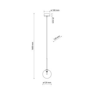 Suspension Nilos 1 lumière – doré & noir – en métal – style moderne et chic