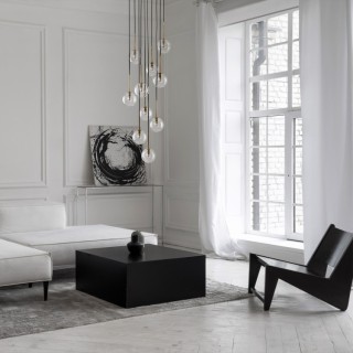 Suspension Nilos – doré & noir – en métal – style moderne et chic