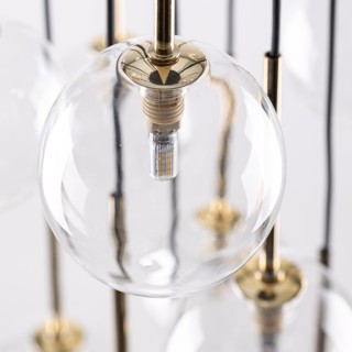 Suspension Nilos – doré & noir – en métal – style moderne et chic