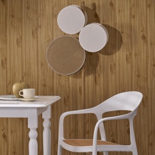 Lampadaire Pulse 3 lumières – blanc & pin – en métal et bois – style moderne