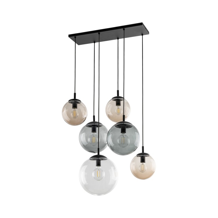 Suspension Esme 6 lumières – noir – en métal – style moderne et chic