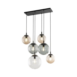 Suspension Esme 6 lumières – noir – en métal – style moderne et chic