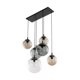 Suspension Esme 6 lumières – noir – en métal – style moderne et chic