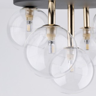 Plafonnier Nilos – doré & noir – en métal – style moderne et chic