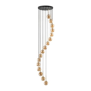 Suspension Aurora – doré & noir – en métal – style moderne et chic