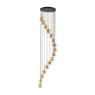 Suspension Aurora – doré & noir – en métal – style moderne et chic