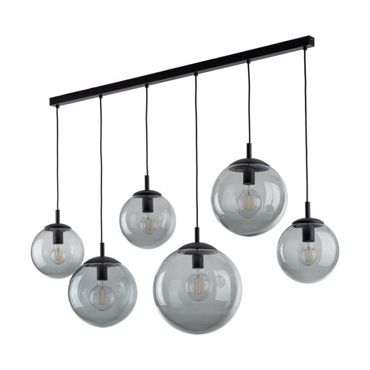 Suspension Esme 6 lumières – noir – en métal – style moderne