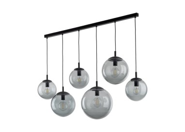 Suspension Esme 6 lumières – noir – en métal – style moderne
