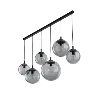 Suspension Esme 6 lumières – noir – en métal – style moderne