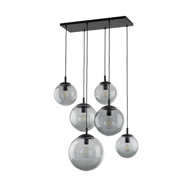 Suspension Esme 6 lumières – noir – en métal – style moderne et chic