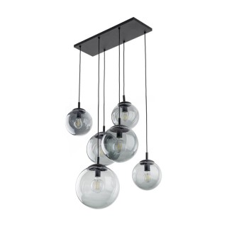 Suspension Esme 6 lumières – noir – en métal – style moderne et chic