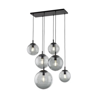Suspension Esme 6 lumières – noir – en métal – style moderne et chic