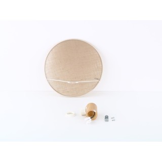 Applique murale Pulse 1 lumière – blanc & pin – en bois – style moderne