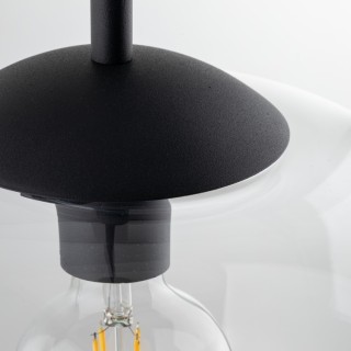 Suspension Vibe 1 lumière – noir – en métal – style loft