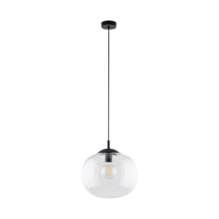 Suspension Vibe 1 lumière – noir – en métal – style loft