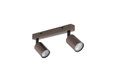 Plafonnier Top 2 lumières – brun – en métal – style moderne et loft